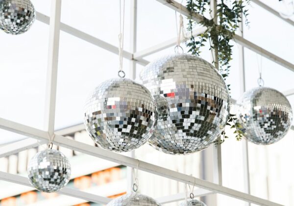 silver and crystal ball ball decors